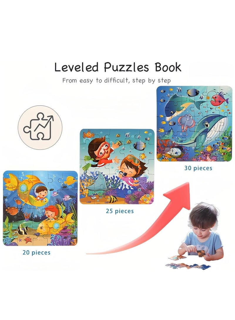 ألعاب أحجية المحيط للأطفال من 3 إلى 6 سنوات للبنين والبنات، أحجية مغناطيسية للأطفال، ألعاب تعليمية ولعب رياض الأطفال، أحاجي مغناطيسية للأطفال من 3 إلى 5 سنوات - Image 3